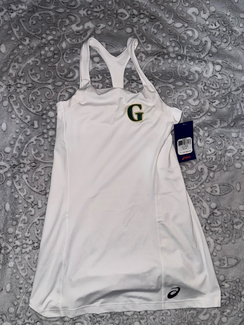 Title ASICS Women’s Rally Tennis Dress White Size Small NWT Embroidered G